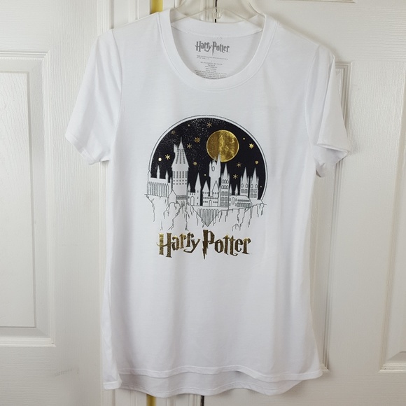 Harry Potter Hogwarts Graphic Tee Shirt Top Large - Picture 1 of 6